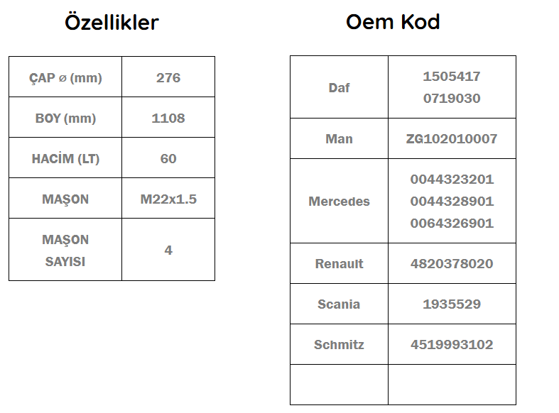 60 Lt Hava Tankı / Daf / 1505417