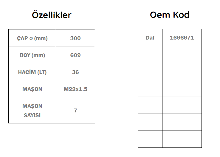 36 Lt Hava Tankı / Daf / 1696171
